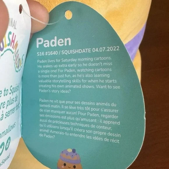 *RARE EXCLUSIVE Squishmallow PADEN the Blueberry Pancake Stack NWT 16" inch Toy - Picture 5 of 7